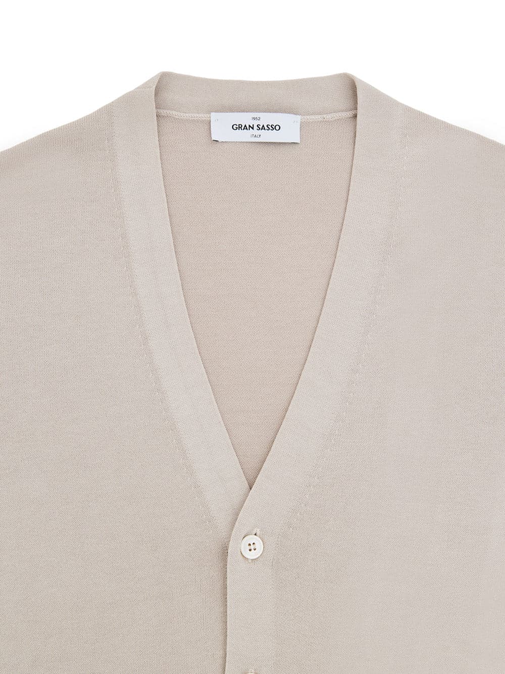 Gran Sasso Maglione Cardigan in Cotone Beige da uomo in Cardigan Drestige - Casamassima, commercioVirtuoso.it