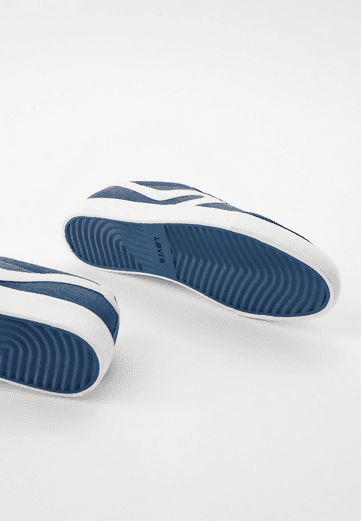 Scarpe Levi's per uomo colore blu jeans, sneakers in tessuto simil pelle con grip antiscivolo in Sneaker casual Loweconomy - Marineo, commercioVirtuoso.it