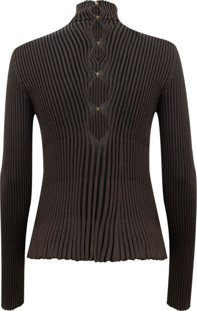 Bottega Veneta Maglia Plisse in Viscosa Marrone da donna in Maglioni Drestige - Casamassima, commercioVirtuoso.it