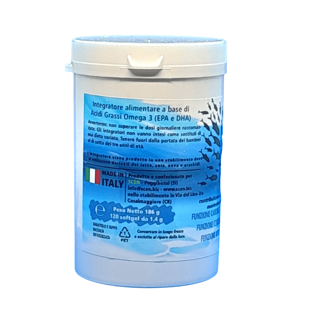 Scen Omega 3 - 2000mg. ad altissima concentrazione 75% da olio di pesce raffinato con 1500 mg Omega3- 400 mg. EPA + 1000 mg. DHA, 120 perle in Omega-3 Scen Scientific and Natural - Poggibonsi, commercioVirtuoso.it