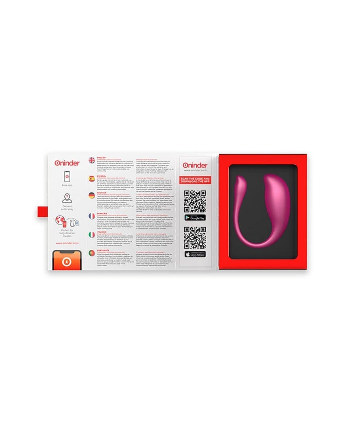 ) ???? ONINDER Nairobi Ovetto Vibrante Bluetooth Rosa ???? | Silicone Medicale | IPX7 Waterproof ???? | Ultra Silenzioso 55 dB ???? | Ricaricabile USB ⚡ | Controllo App in prodotto Erosdom - Palmi, commercioVirtuoso.it