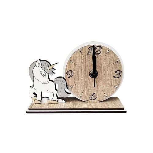 Orologio con base  in legno mdf e strass. Personalizzabile, misure cm 14,5 x 10 h. - 3