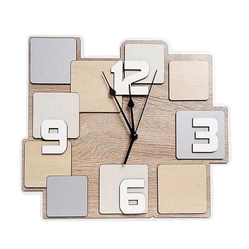 Orologio in legno mdf con applicazione.  Personalizzabile e disponibile in due misure. - 2