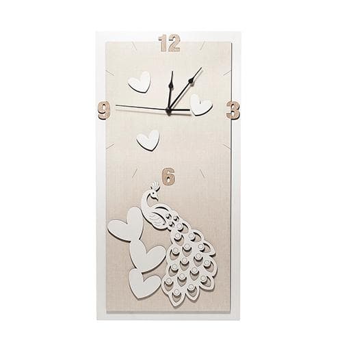 Orologio da parete  in legno mdf, applicazione personalizzabile. Misure cm. 30 x 60 h. - 6