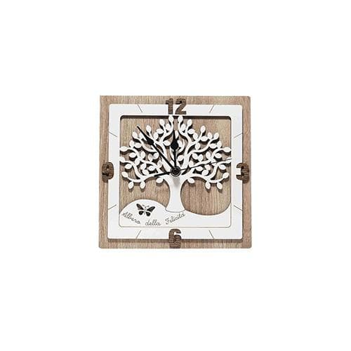 Orologio quadrato in legno mdf decorato e personalizzabile. Disponibile in due misure - 2