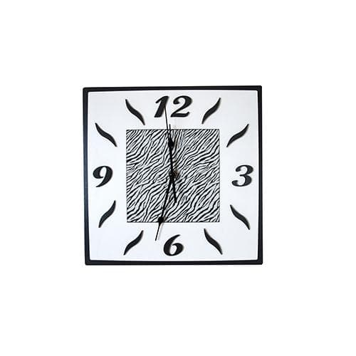 Orologio in legno mdf con stampa glitterata stile animalier. Disponibile in due misure - 3