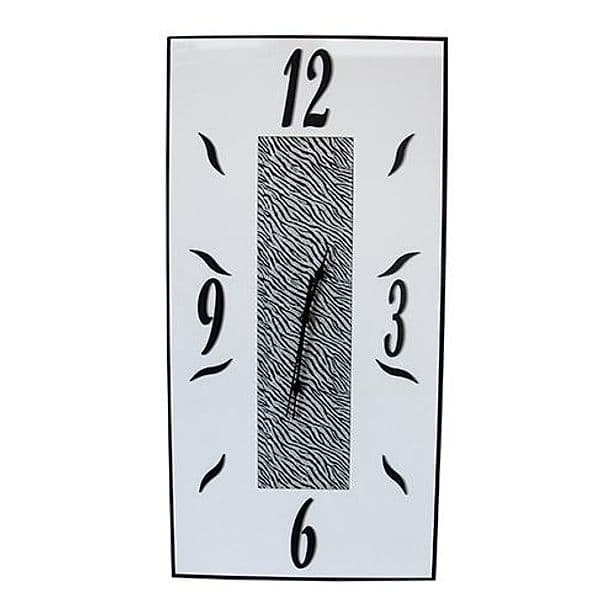 Orologio in legno mdf con stampa glitterata stile animalier. Disponibile in due misure – Noah Srl
