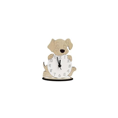 Orologio in legno mdf sagomato con base, vari personaggi. Misure cm. 15 X 18 h. ca. - 7