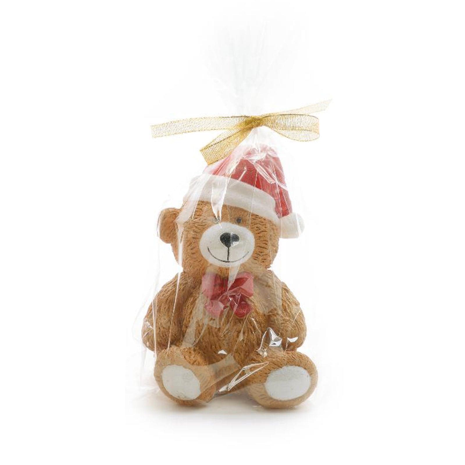 Candela orsacchiotto in cera per decorazioni natalizie h 13 cm - 7