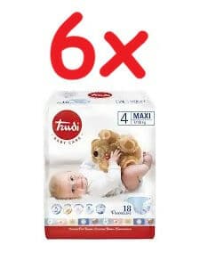 TRUDI Baby Care Pannolini Per Bambini - comfort e protezione - tutte le misure disponibili - 6 pacchi in Pannolini per bambini Sanitaria Gioia del Bimbo - Villa San Giovanni, commercioVirtuoso.it