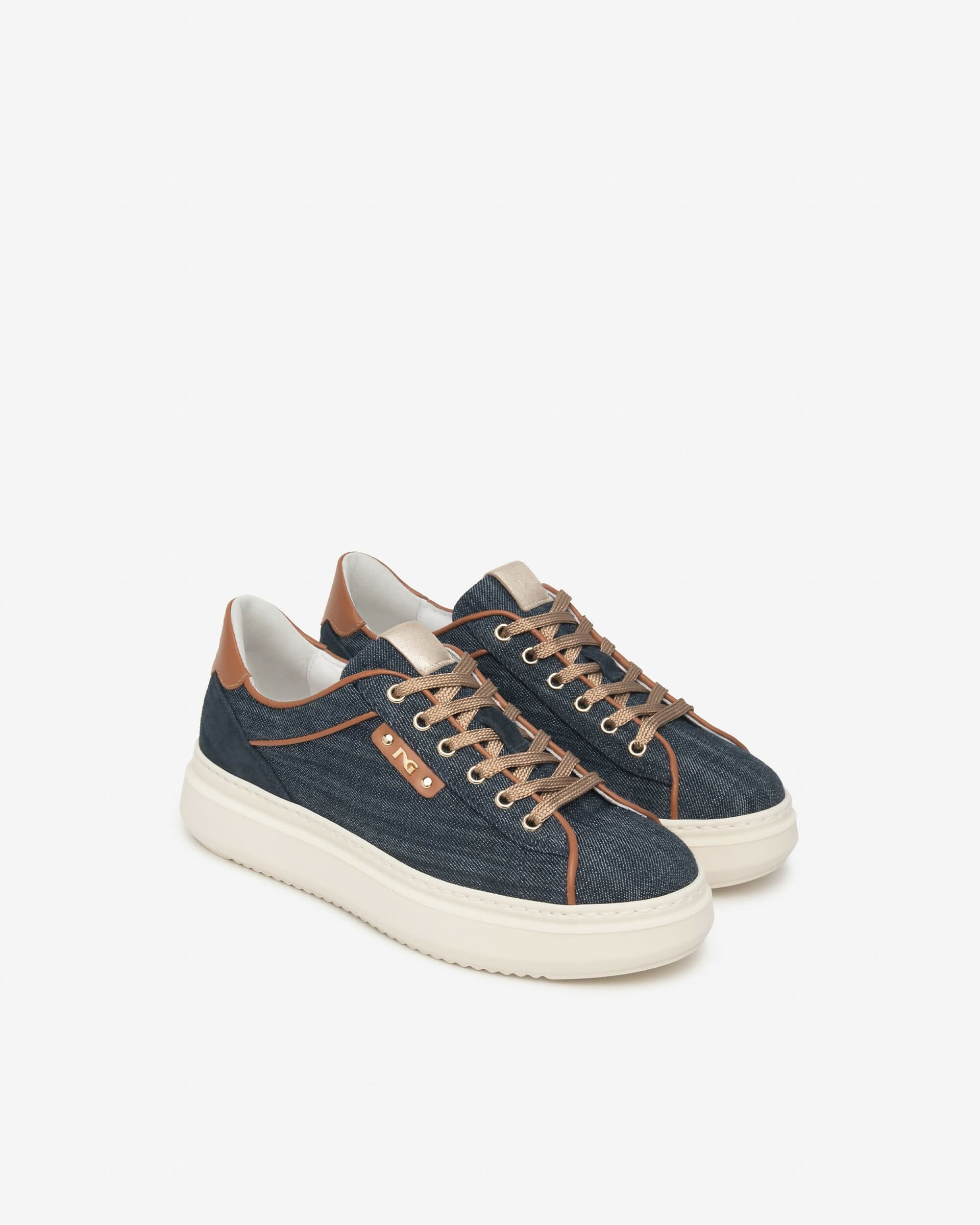 NeroGiardini Donna Sneakers in Tessuto e Pelle in Sneaker casual Cantali Calzature - Randazzo, commercioVirtuoso.it