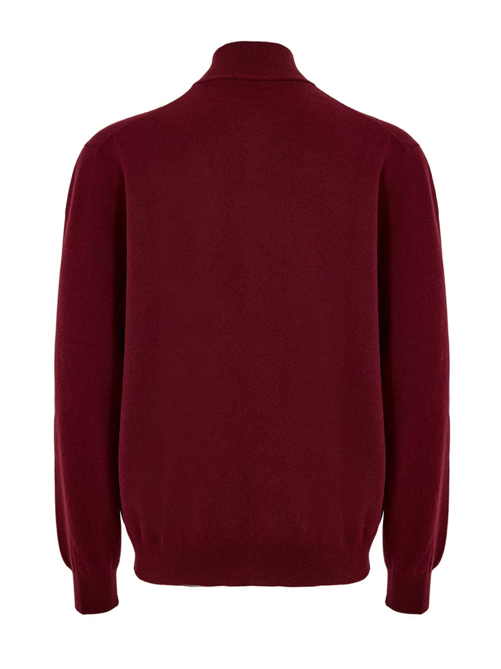 Gran Sasso Maglione Lupetto con Mezza Zip in Lana Rosso Scuro da uomo in Maglioni Drestige - Casamassima, commercioVirtuoso.it
