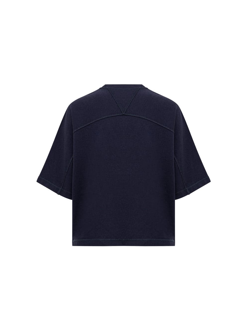 Bottega Veneta T-Shirt Cropped Blu con Collo Squadrato da donna in T-shirt Drestige - Casamassima, commercioVirtuoso.it