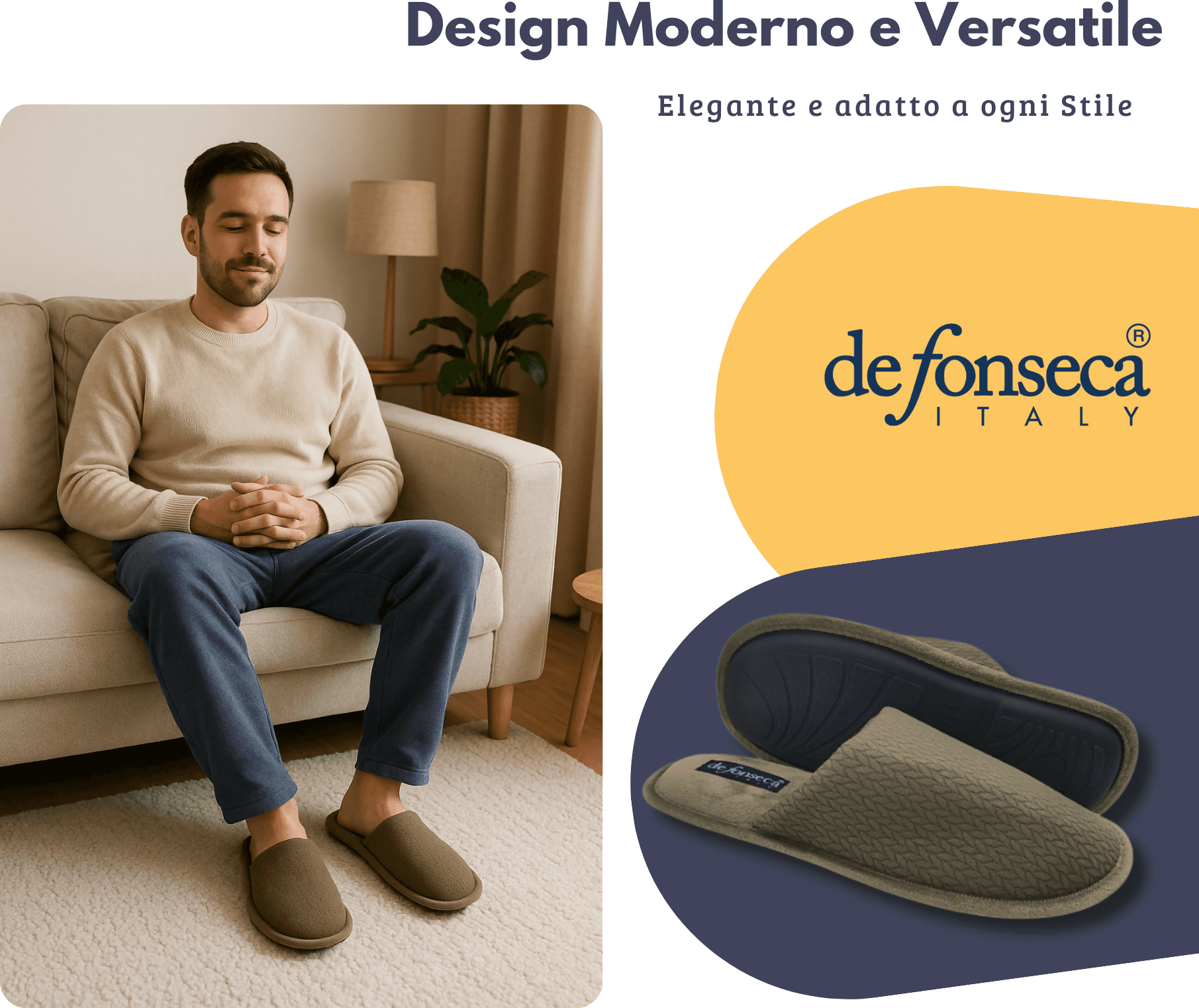 de fonseca Calde Ciabatte Uomo Donna, Pantofole Invernali Chiuse da Casa, Lavabili e per Ospiti in Pantofole Primo Calzature - Venezia, commercioVirtuoso.it