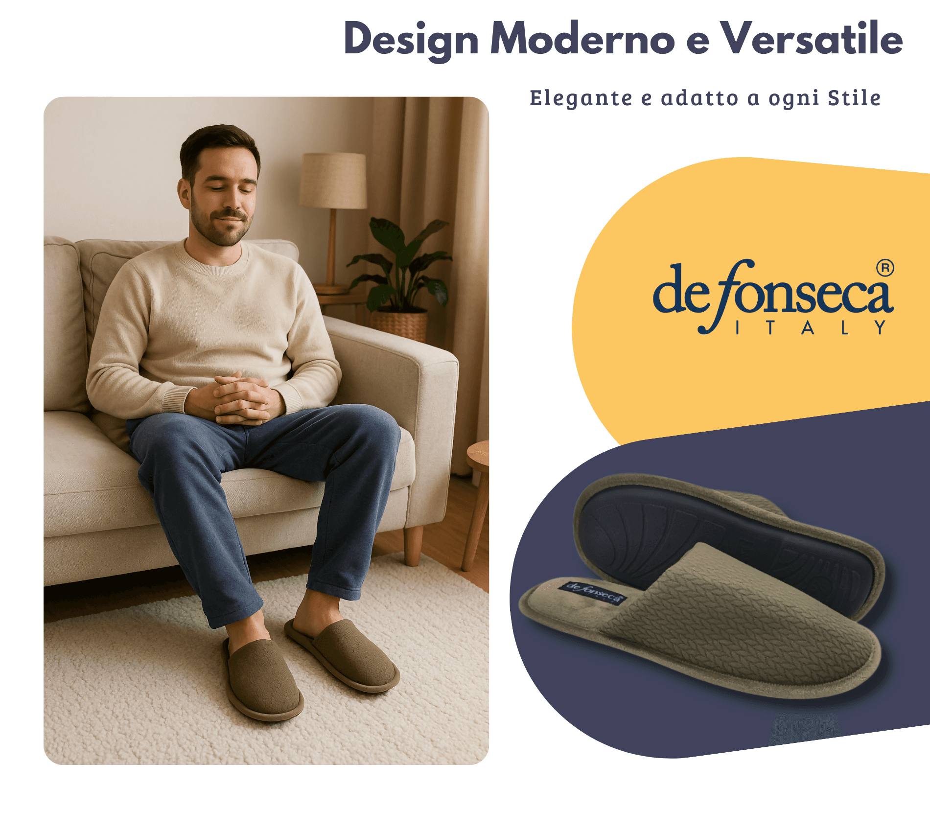 de fonseca Calde Ciabatte Uomo Donna, Pantofole Invernali Chiuse da Casa, Lavabili e per Ospiti in Pantofole Primo Calzature - Venezia, commercioVirtuoso.it