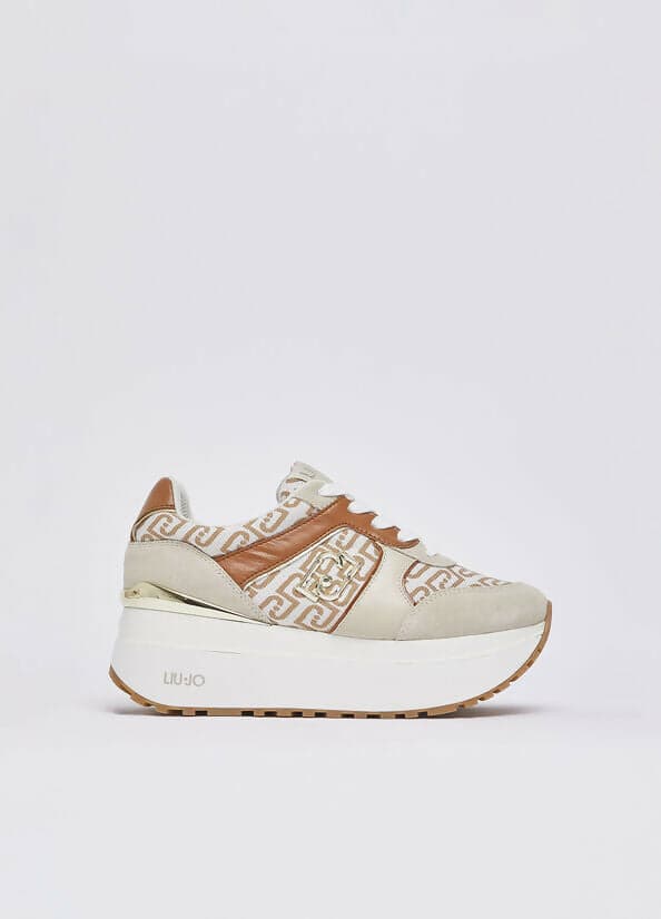 Liujo Donna Sneakers super platform in monogram jacquard