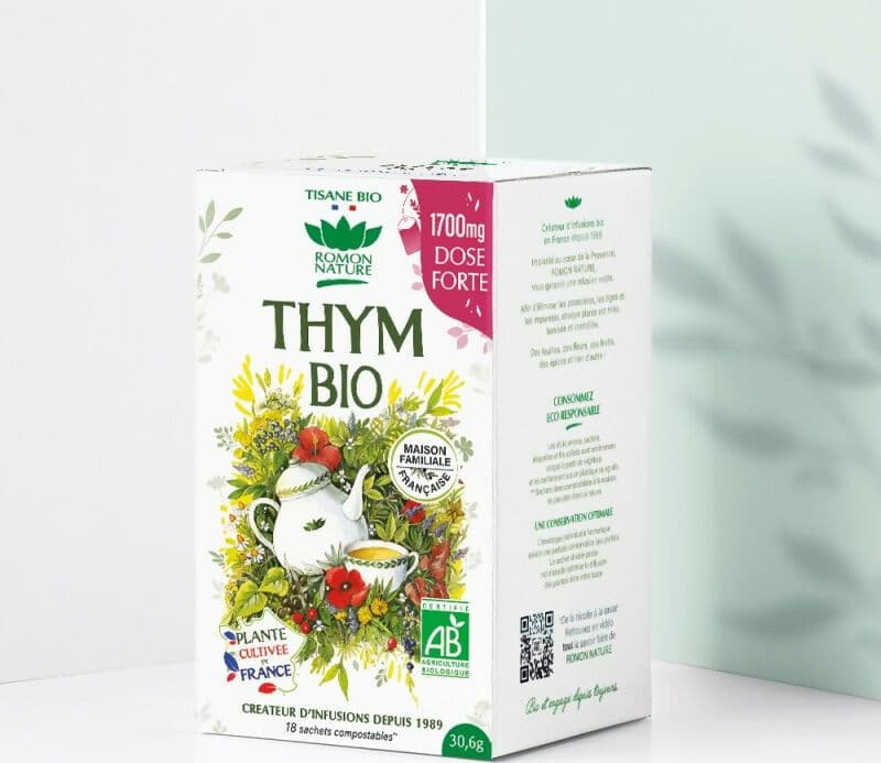 Tisana biologica al timo francese Romon Nature * - 18 bustine il timo è la pianta emblematica della "guarigue" francese