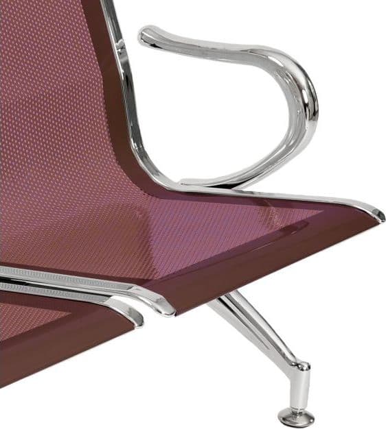 Panca per sala attesa ufficio studio in acciaio a 2 posti - colore rosso in Sedie per sale riunioni CarrelloDigitale.it - Seclì, commercioVirtuoso.it