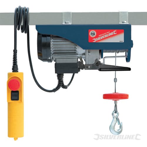 Paranco Elettrico Macchina Silverline 250kg 500W facile installazione per balconi e cantieri