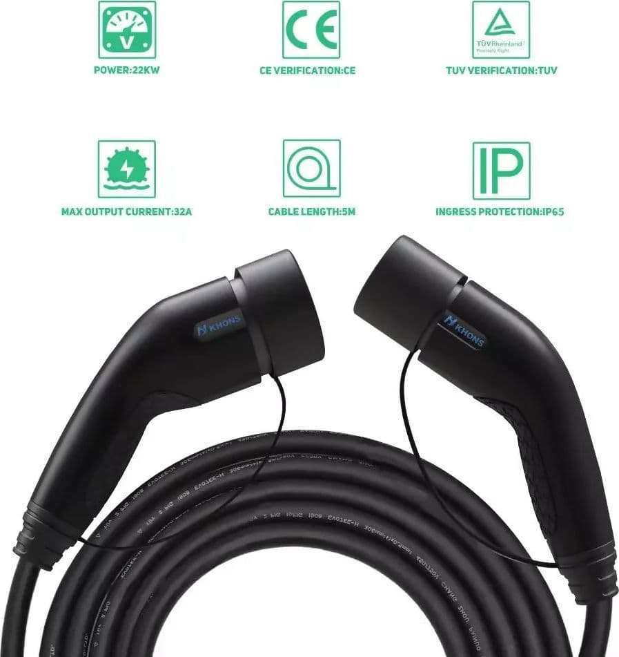 CAVO DI RICARICA AUTO PER COLONNINE ELETTRICHE TIPO 2 trifase 22kw in Alimentazione ed elettricità Tech Service - Melito di Napoli, commercioVirtuoso.it