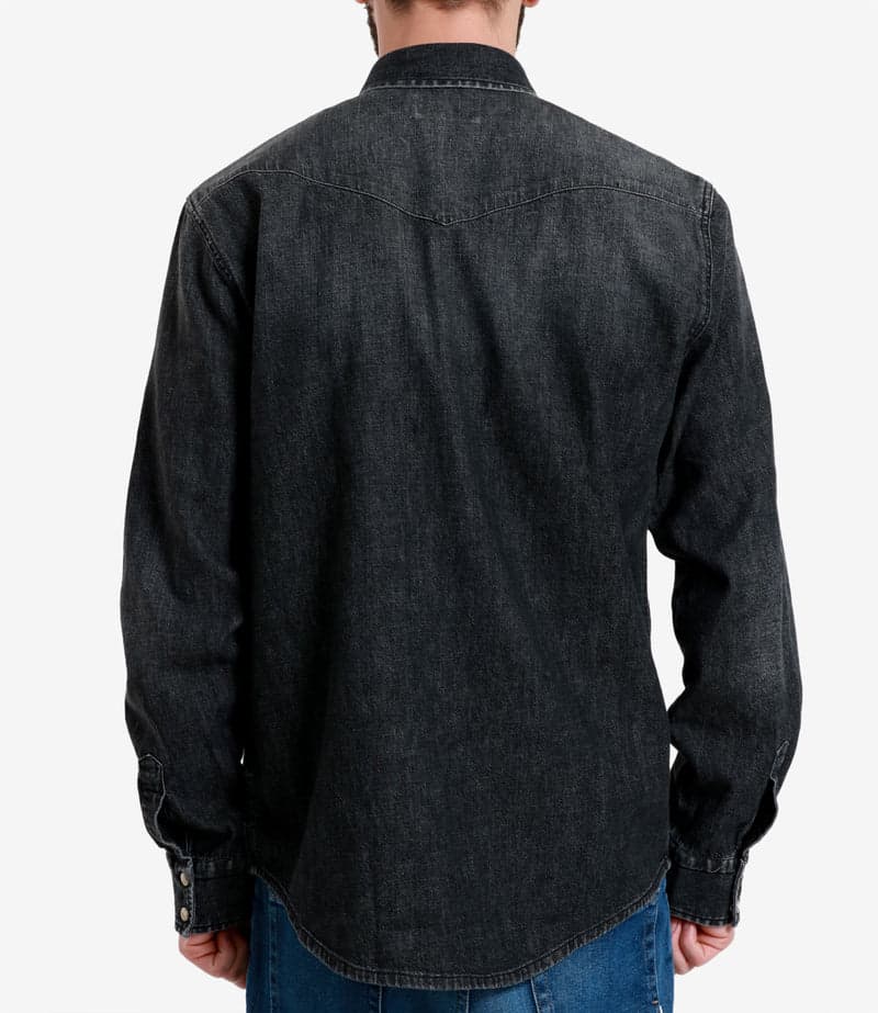 Roy Rogers Camicia uomo western shirt man light denim black in Camicie casual Broadway Red - Barletta, commercioVirtuoso.it