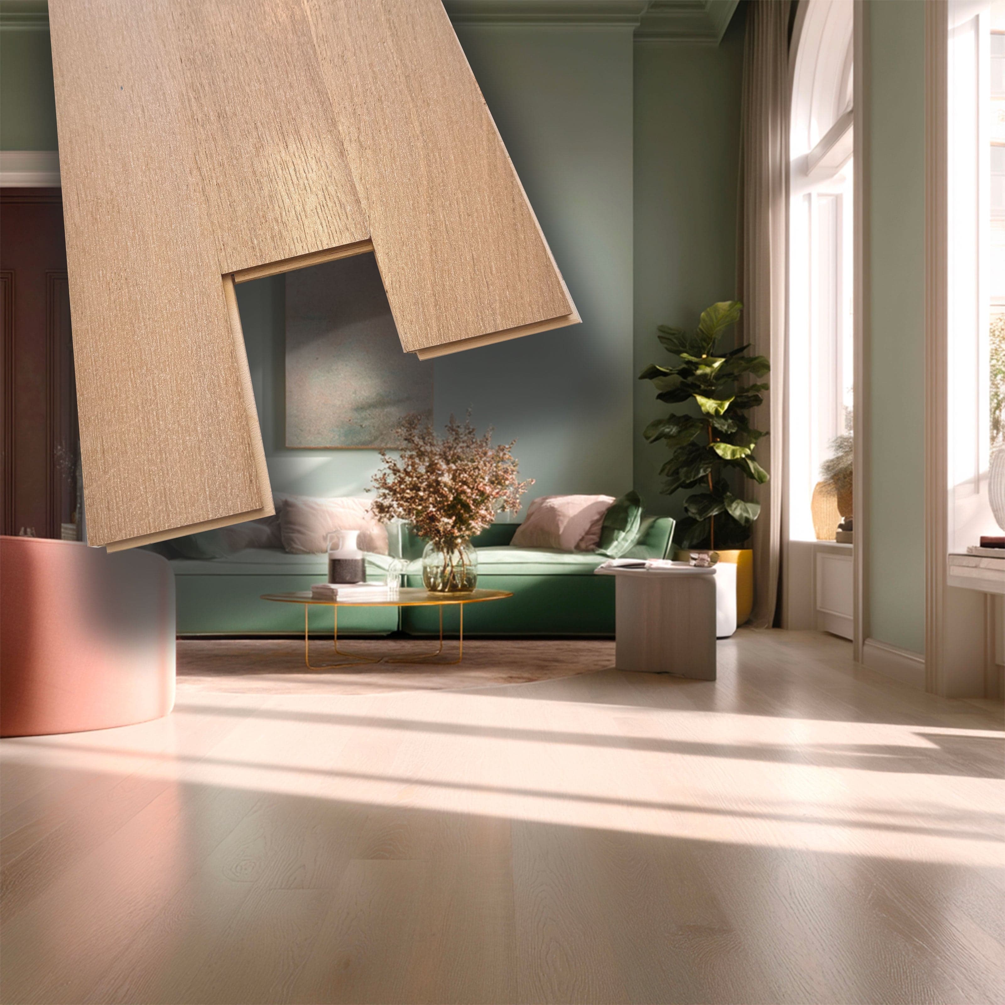 €29,99MQ *MEGA STOCK* Lotto da 110mq di Listone prefinito ROVERE TIFFANY Perlescente Vern. Spazz. 15x90x400/1100mm (4 nobile) semilucido - Eternal Parquet