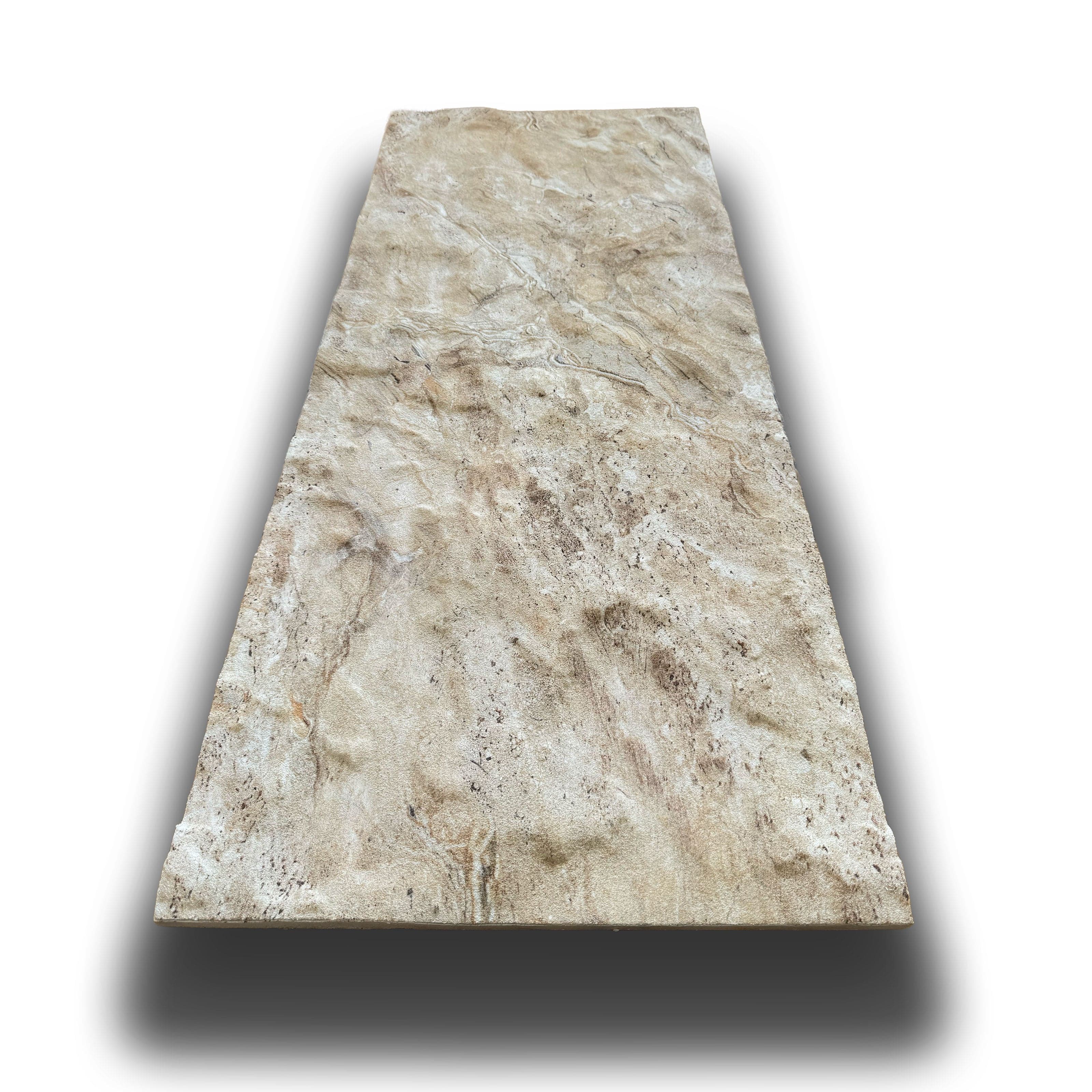 CAPPOTTO esterno - interno  isolante in STYROFOAM 3D da 2cm con sabbiatura e malta 120x50cm SABBIA FOSSILE - Eternal Parquet