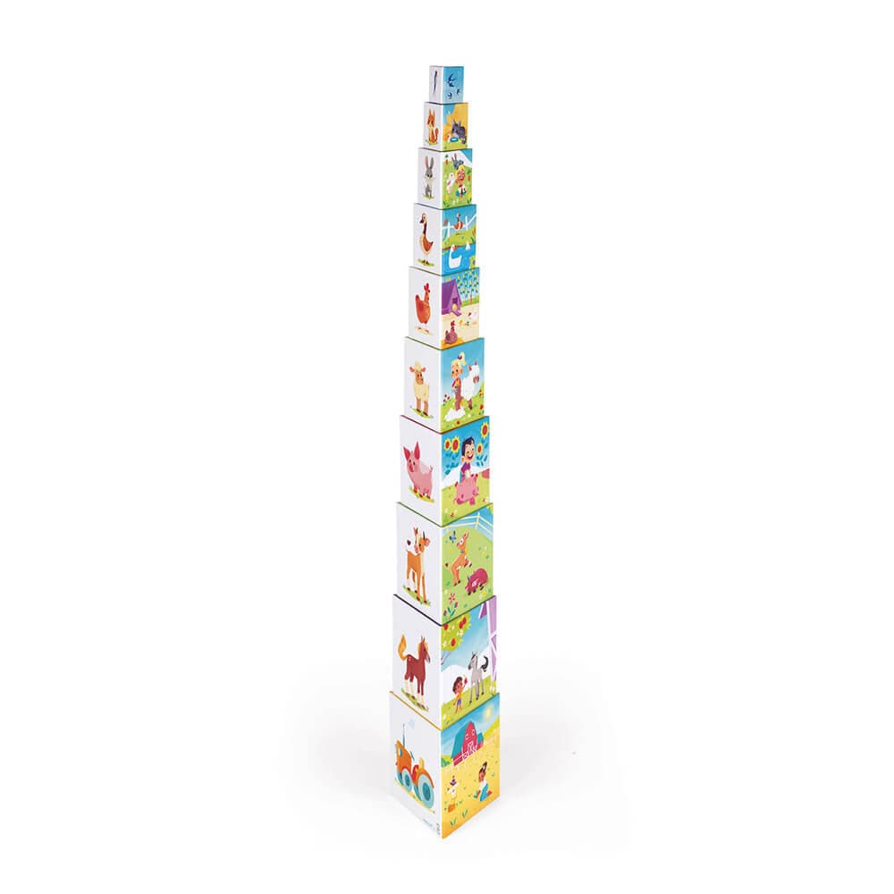 Piramide Impilabile Triangolare Janod La vita nella Fattoria in Cubi e piramidi componibili La Casa Del Bebè - Napoli, commercioVirtuoso.it