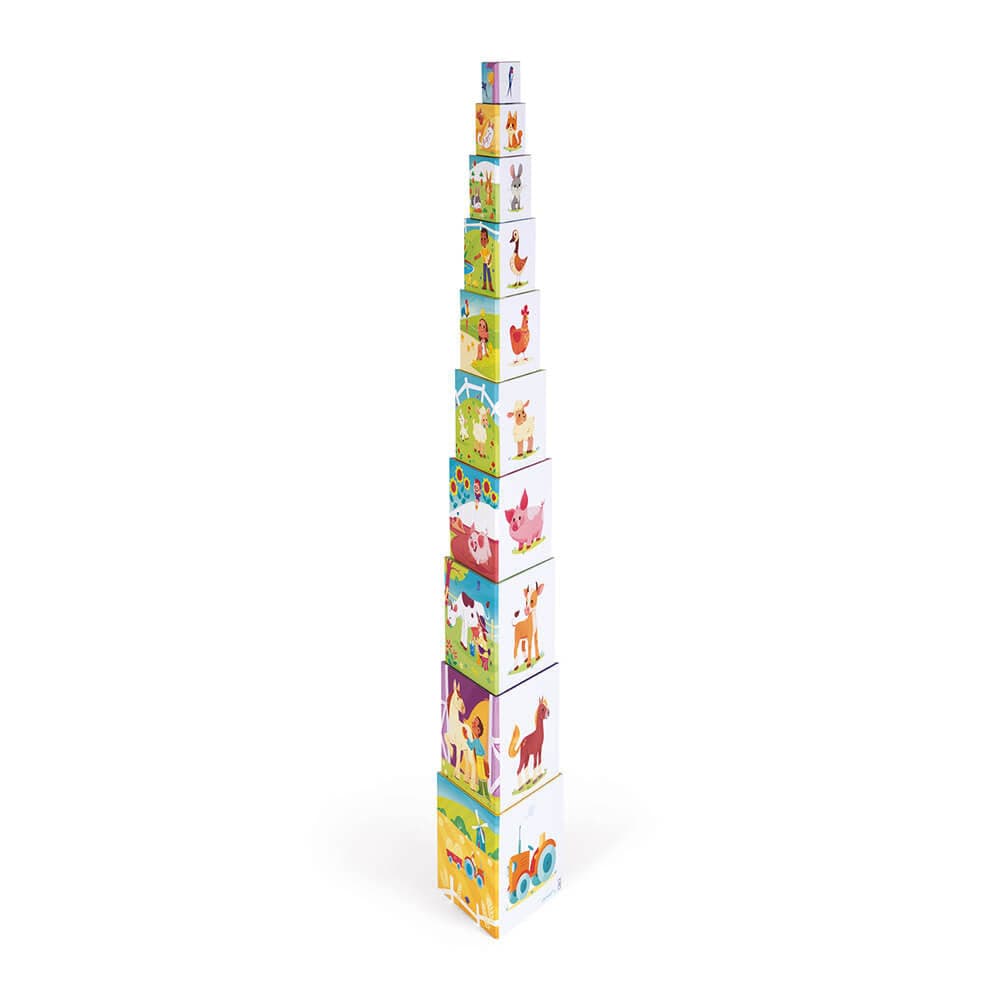 Piramide Impilabile Triangolare Janod La vita nella Fattoria in Cubi e piramidi componibili La Casa Del Bebè - Napoli, commercioVirtuoso.it