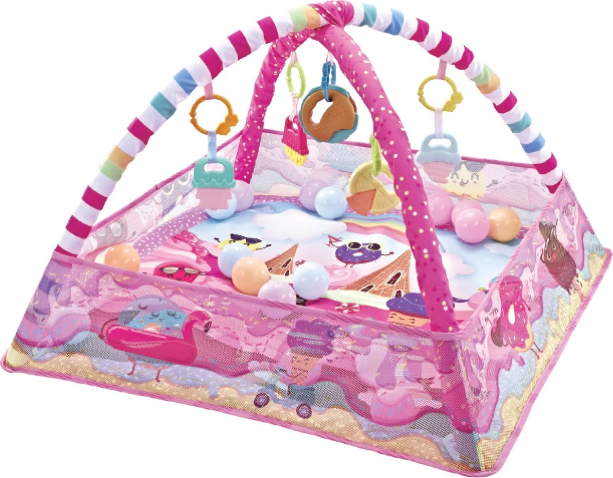 Tappetino Gioco Kikkaboo con 18 palline - Varie Fantasie - 4