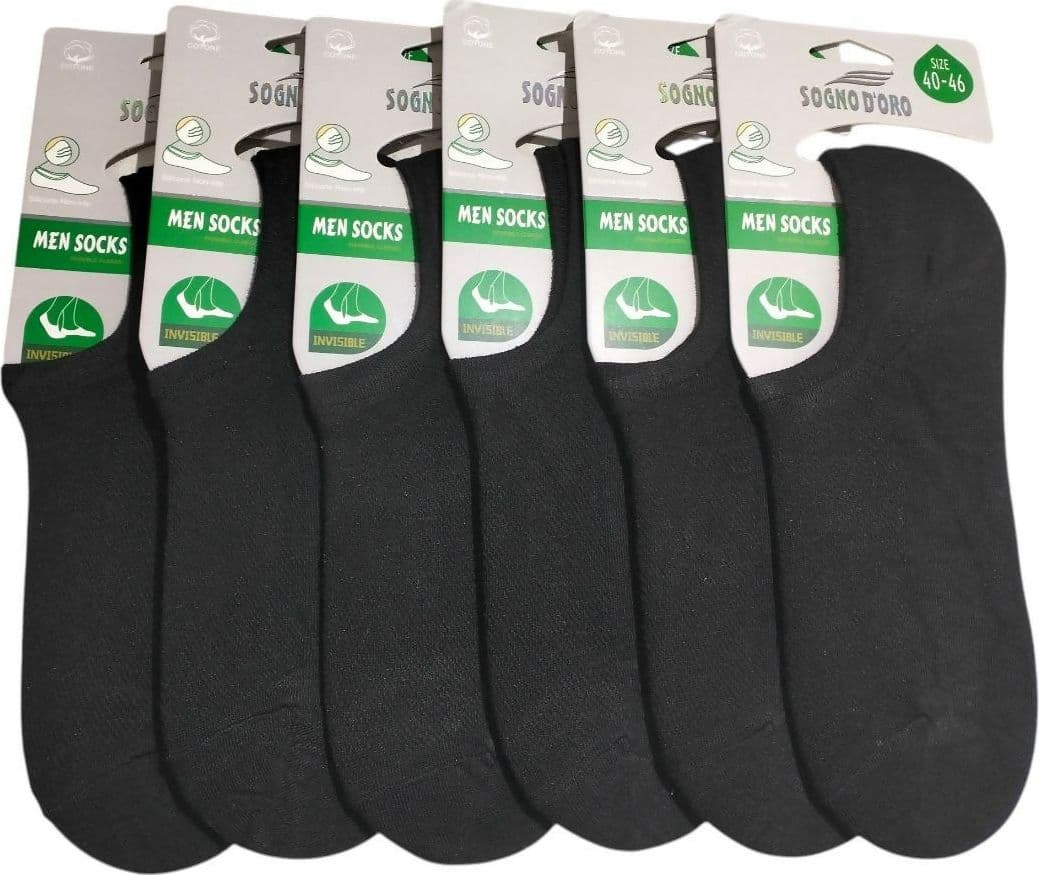 3X o 6X Calzini da uomo e donna invisibili con silicone nel tallone confezione 3 paia SOGNOD'ORO in cotone elasticizzato in Calze ADAMO INTIMO e CASA - Bagheria, commercioVirtuoso.it