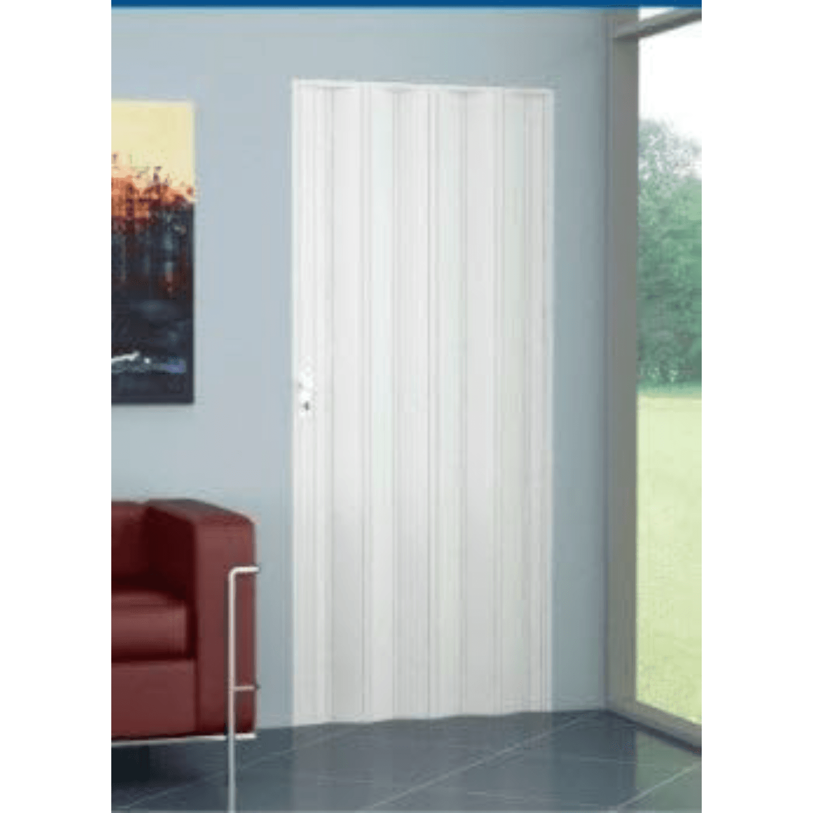 Porta a Soffietto in PVC spessore 9 mm "RIGI" con serratura 82 x h 210 cm in Telai delle porte La Zappa - Altamura, commercioVirtuoso.it