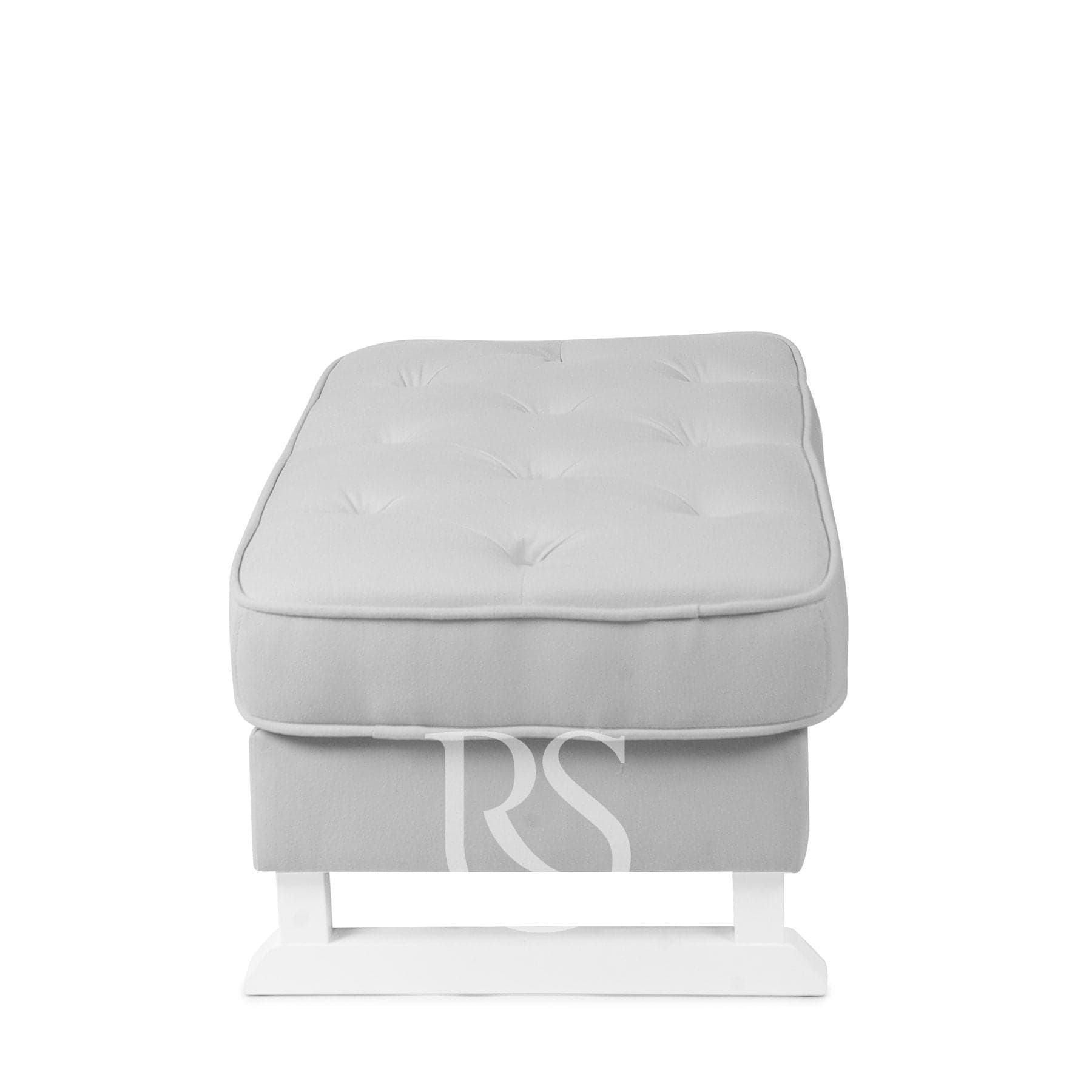 Poggiapiedi Rocking Seat Royal Footstool Silver Grey/White Legs in Poggiapiedi La Casa Del Bebè - Napoli, commercioVirtuoso.it