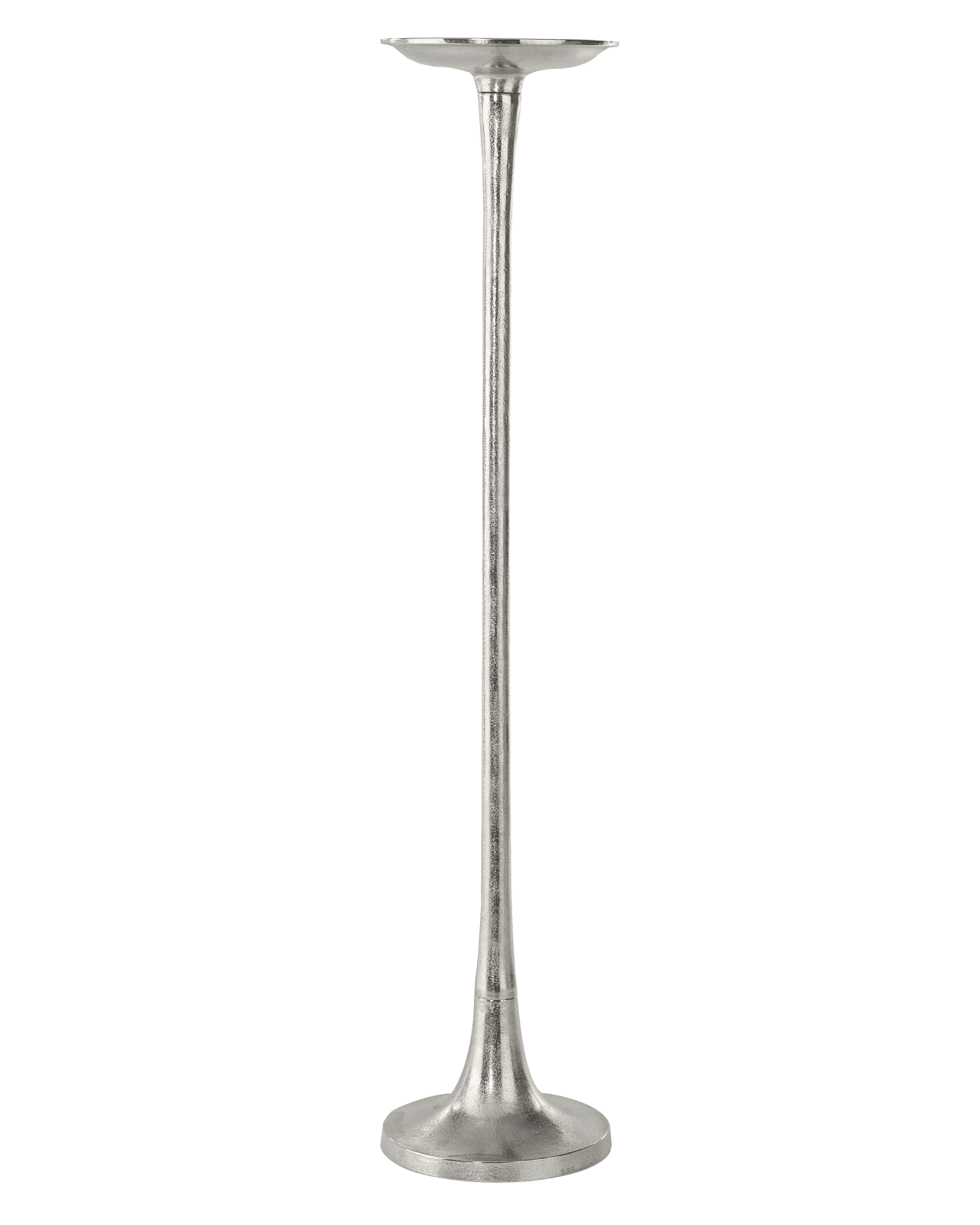 porta candela karan 7811 h 86cm realizzato in alluminio con finitura nickel grezzo. pezzo  da assemblare - 2