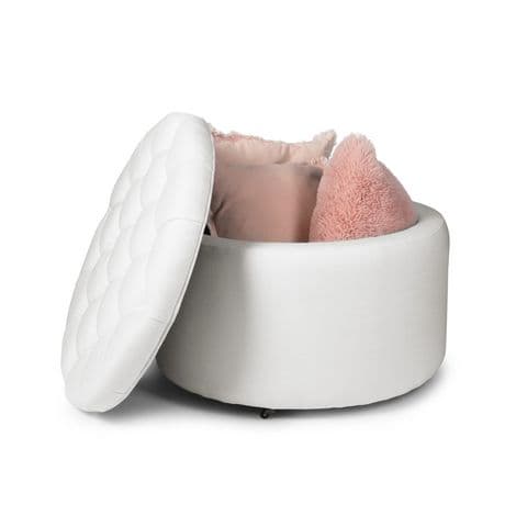 Pouf Contenitore Royal Storage Box Snow White/Metal Wheels in Panche contenitore La Casa Del Bebè - Napoli, commercioVirtuoso.it