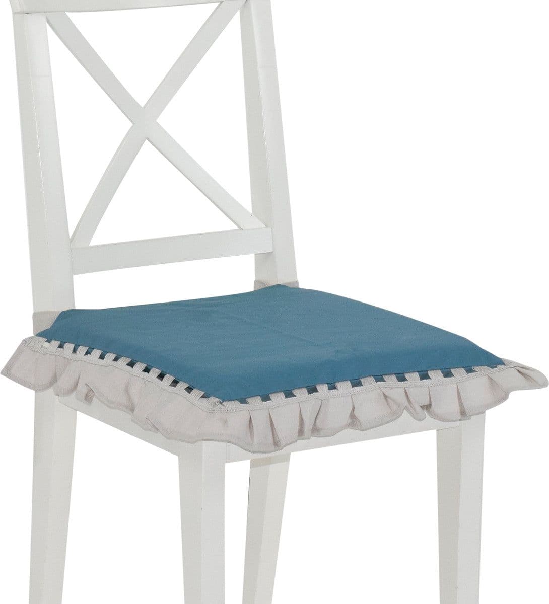 Coppia di cuscini coprisedie Ikebana idrorepellente in lino e cotone panama 40x40 - 9