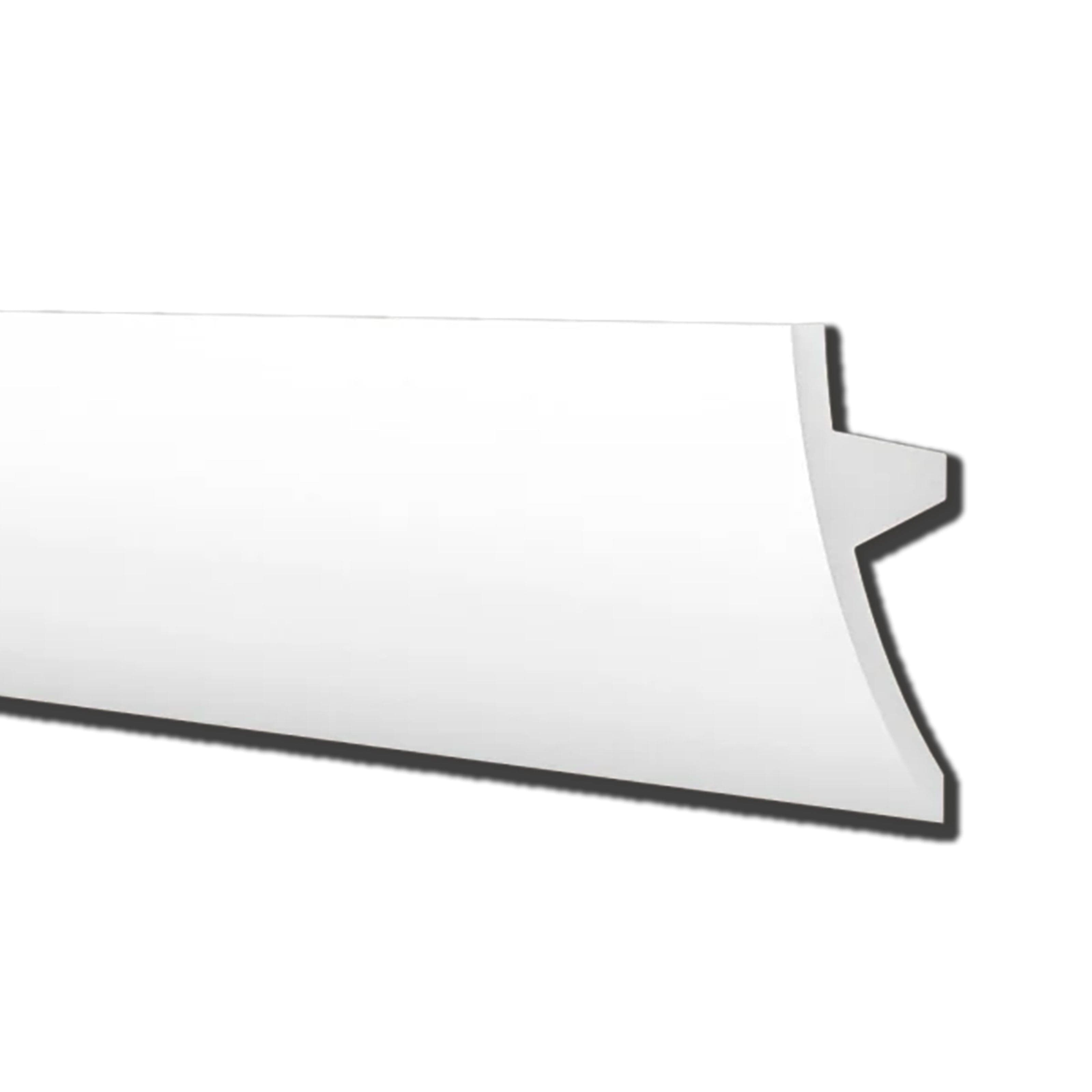 *STOCK FOLLI* Pacco da 22 metri lineari di Profilo Cornice per LED in Polimeri Bianco RAL 9016 verniciabile 74X36mm in Battiscopa Eternal Parquet - Ariano Irpino, commercioVirtuoso.it