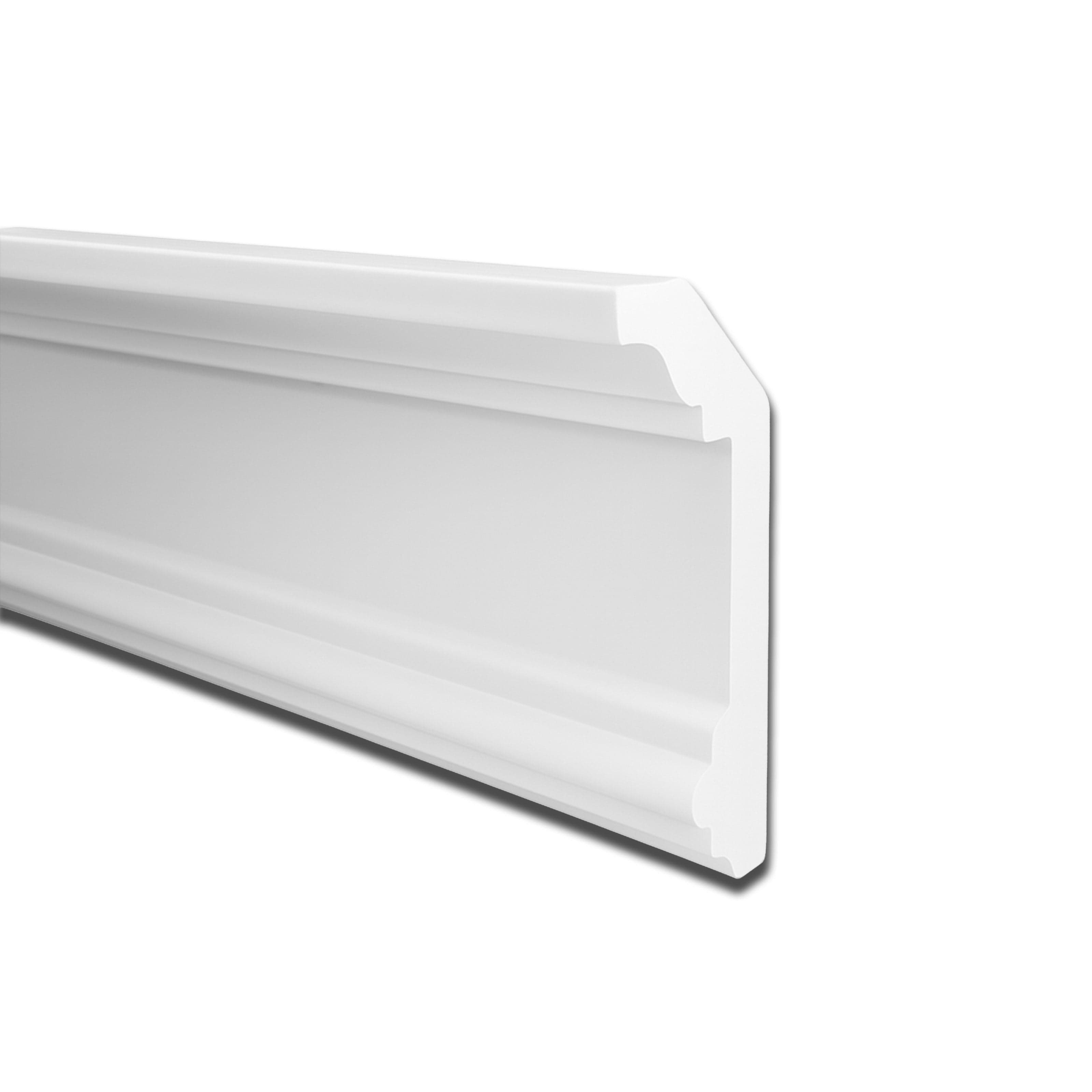 *STOCK FOLLI* Profilo a soffitto in Polimeri Bianco RAL 9016 verniciabile 100X47mm (Prezzo al metro) in Battiscopa Eternal Parquet - Ariano Irpino, commercioVirtuoso.it
