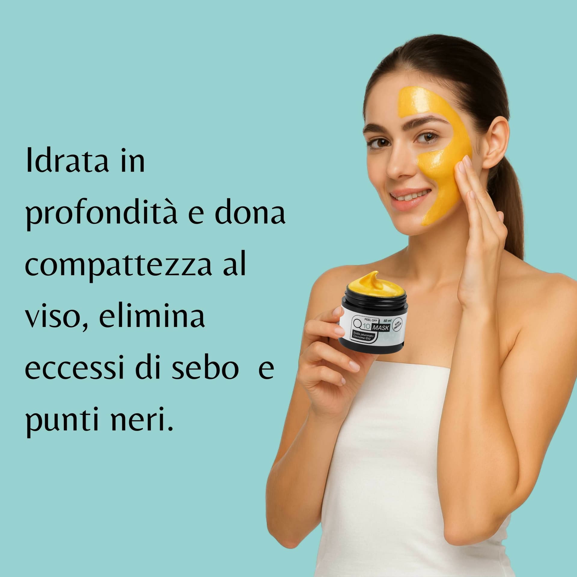 Maschera Viso Anti-Età con Coenzima Q10 e Acido Ialuronico – Trattamento Effetto Lifting, Peel Off, Idratante e Rimpolpante, Tonica e Idratata | AlohaLabs Q10 Mask 50ml in Maschere BasketGuru Italia - Palermo, commercioVirtuoso.it