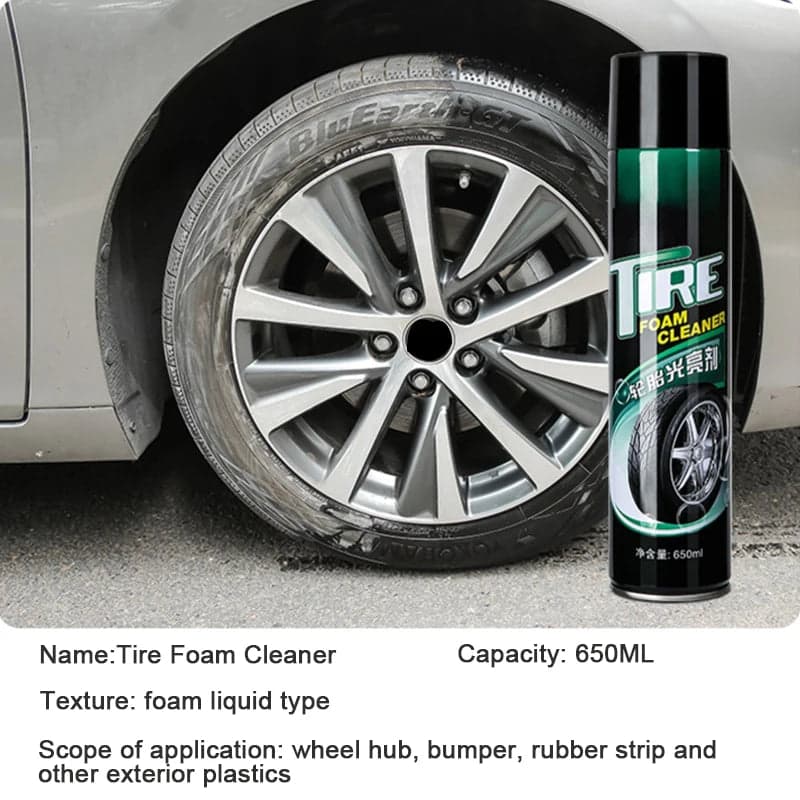 Schiuma Tire Foam Cleaner Pulitore Detergente Lucida Gomme e Cerchi Auto 650Ml Spray in Lucidi per pneumatici Solgeny - Besate, commercioVirtuoso.it