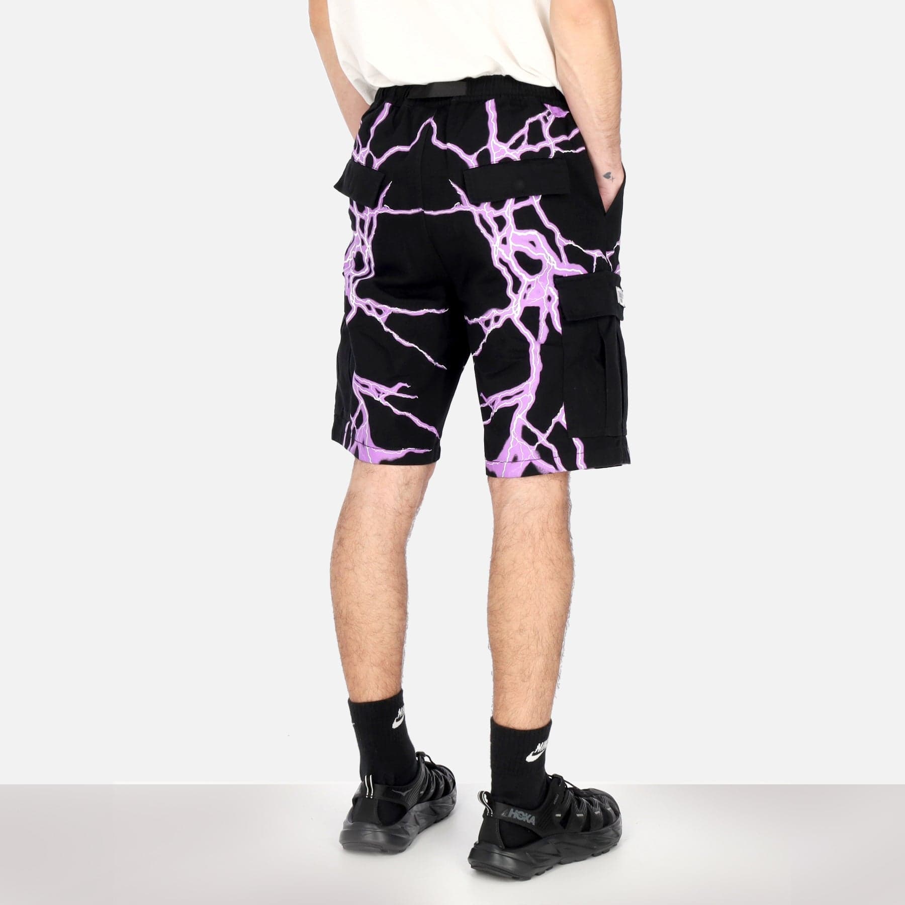 PHOBIA Pantalone Corto Uomo Lateral Lightning Cargo Shorts Black/purple da uomo in Pantaloncini Drestige - Casamassima, commercioVirtuoso.it