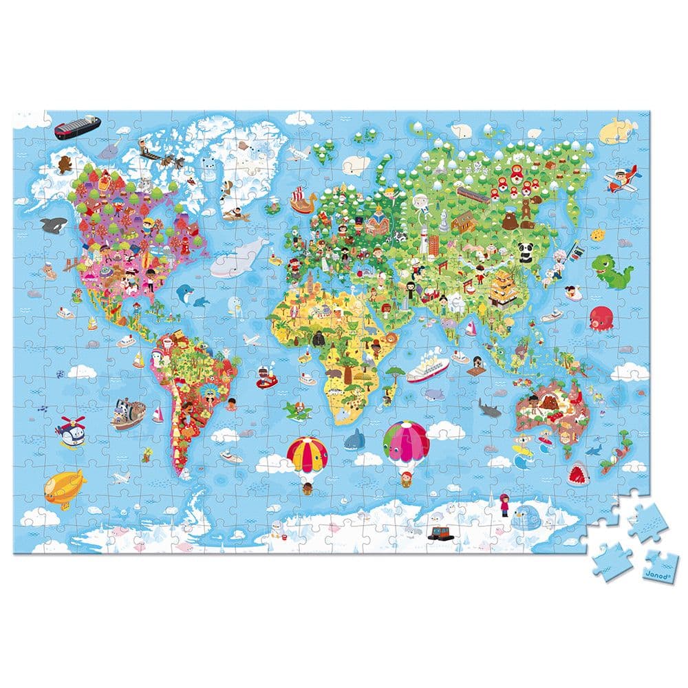 New Puzzle Gigante del Mondo Janod 300 Pz in Puzzle di legno La Casa Del Bebè - Napoli, commercioVirtuoso.it