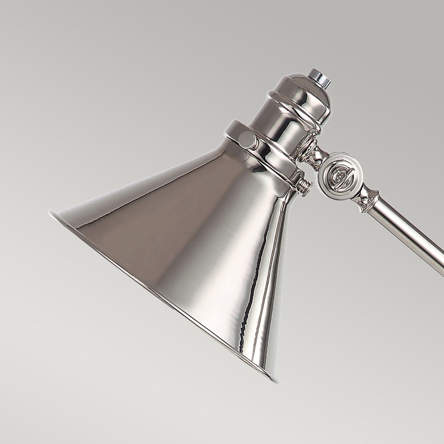 Lampada Scrivania Industrial Nordico Provence Acciaio Nichel Lucido 1 Luce E27 in Lampade da tavolo e abat-jour LuceArt - Montecorvino Pugliano, commercioVirtuoso.it