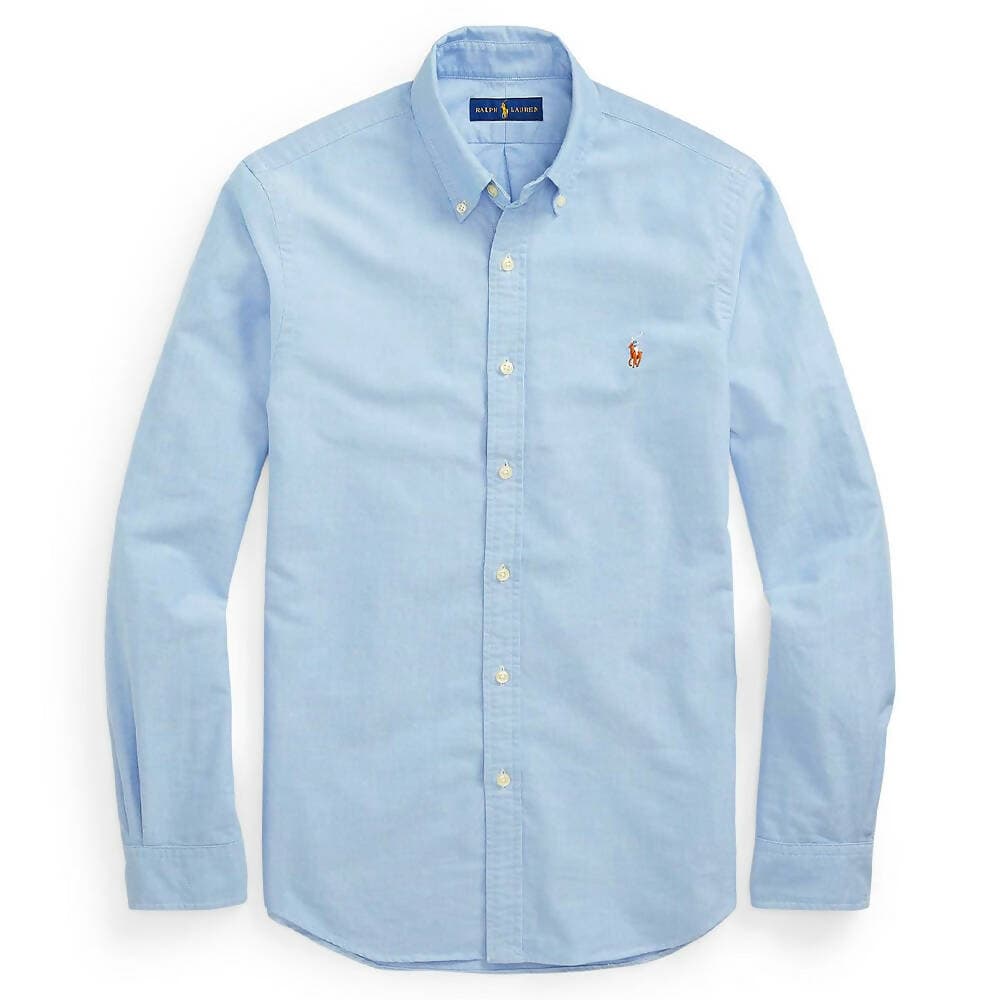 Camicia Uomo Polo Ralph Lauren Camicia Casual Slim Fit Aderente In Oxford In Cotone Collo Button Down Logo Pony Ralph Lauren Ricamato in Camicie casual Euforia - Bronte, commercioVirtuoso.it