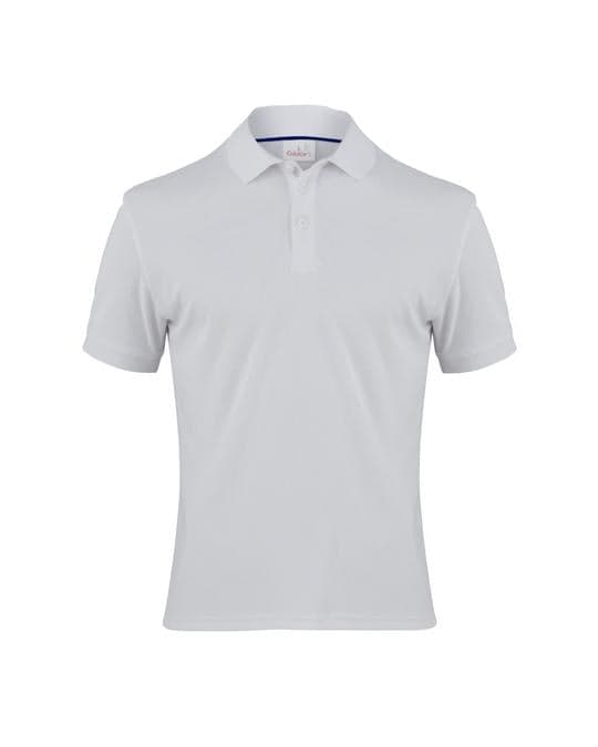 Polo Jeff Bianco Polo Uomo Elasticizzata Tessuto Tecnico Piquet Traspirante