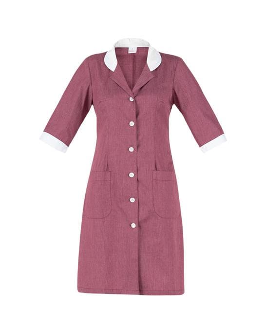 Camice Ortensia Bordeaux Camice Donna Manica 3/4 Pulizie Albergo Cameriera in Grembiuli Dresswork - Como, commercioVirtuoso.it