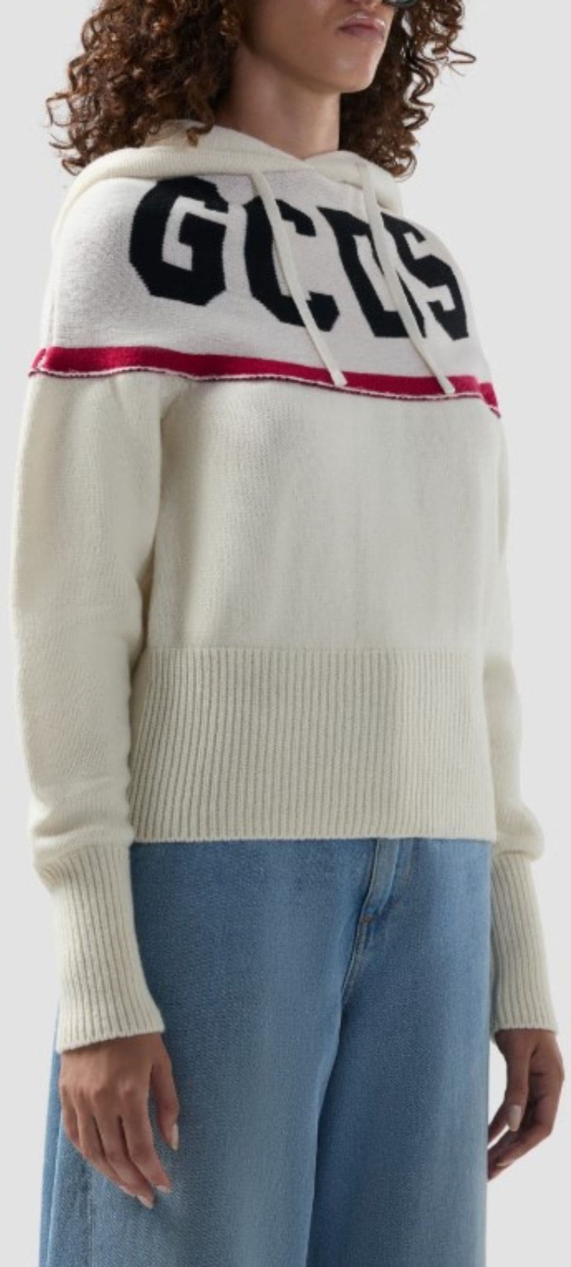 GCDS FELPA LOGO KNIT CROPPED HOODIE da donna in Felpe con cappuccio Drestige - Casamassima, commercioVirtuoso.it