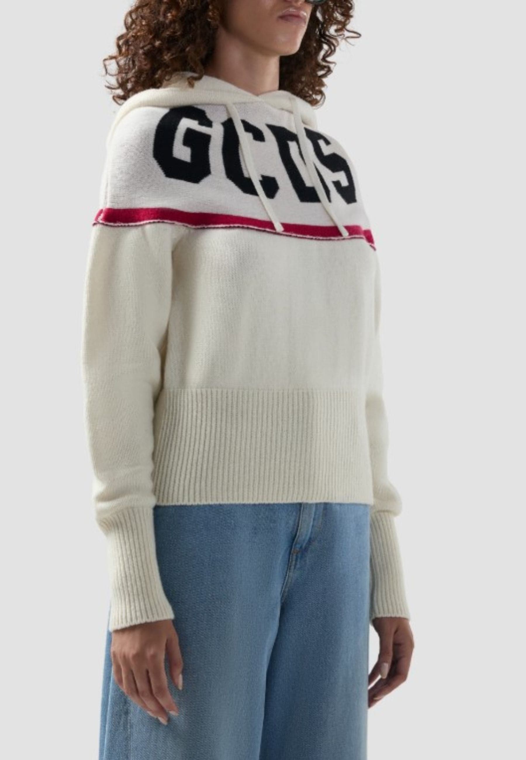 GCDS FELPA LOGO KNIT CROPPED HOODIE da donna in Felpe con cappuccio Drestige - Casamassima, commercioVirtuoso.it