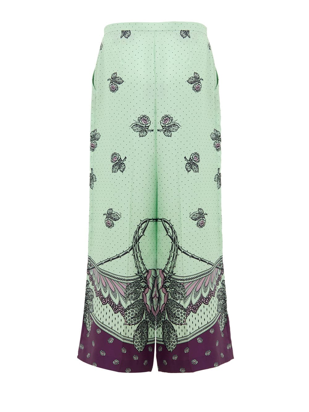 Gucci Pantaloni Palazzo in Seta con Stampa da donna in Pantaloni Drestige - Casamassima, commercioVirtuoso.it
