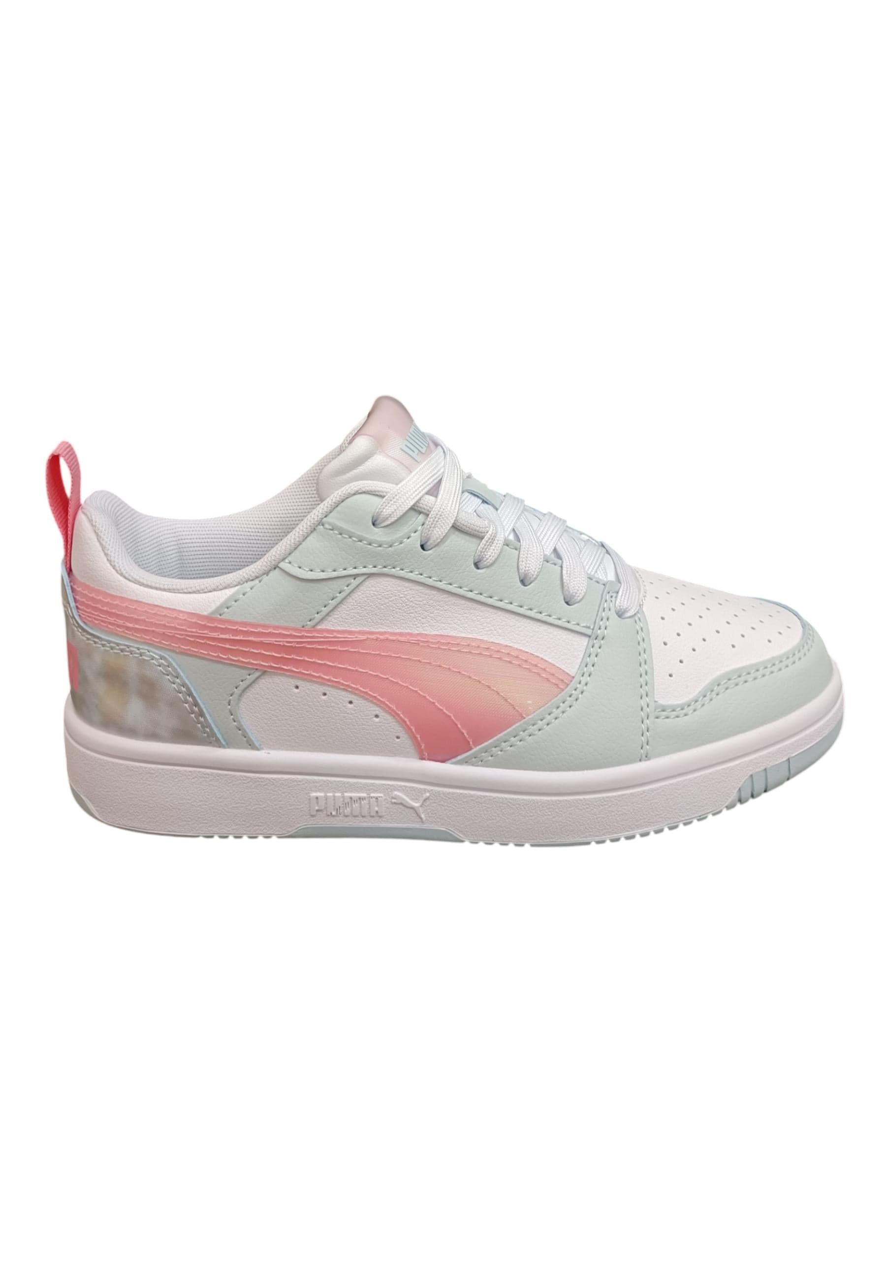 Scarpe sneakers Bambini e ragazzi PUMA REBOUND  grigio-rosa laccio - 6